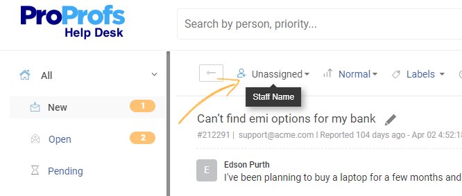 Ticket routing in help desk software