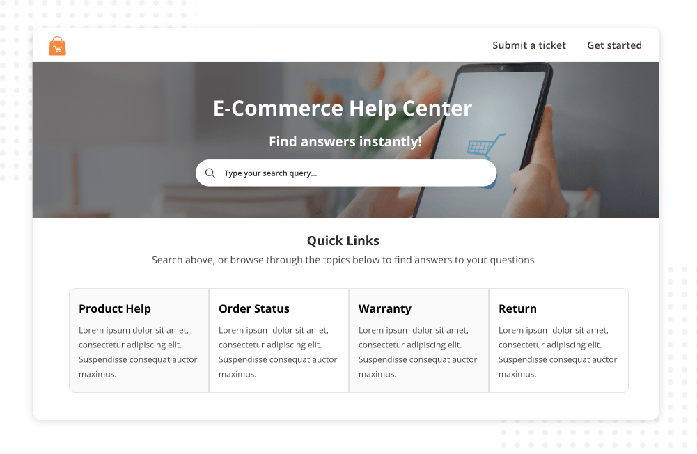 Ecommerce Knowledge Base Template