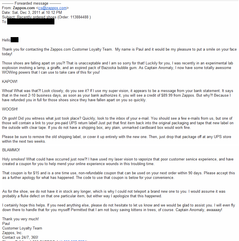 email customer support channel