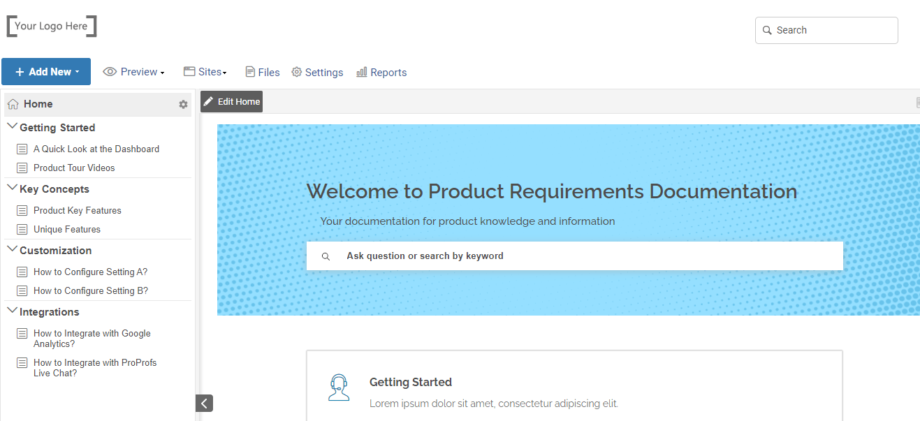 Free product documentation templates