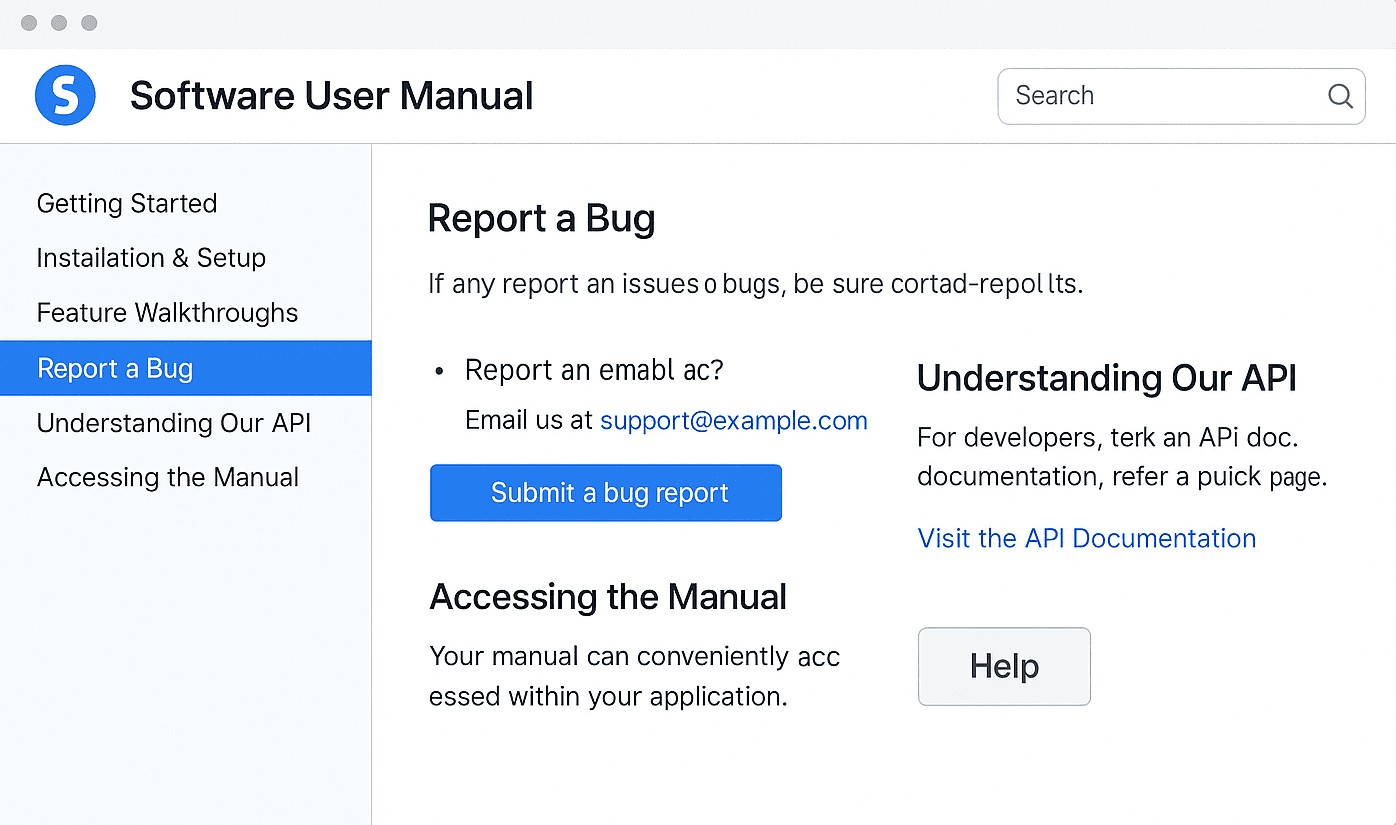 User Manual for Software