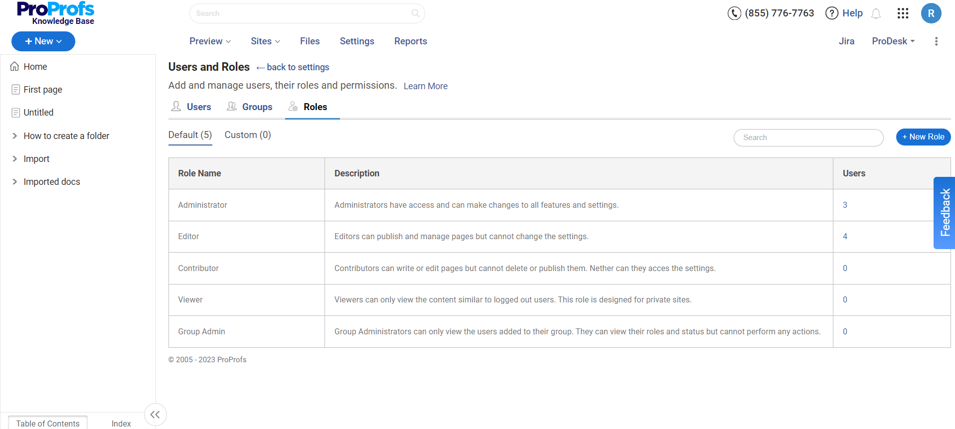Roles & Permissions