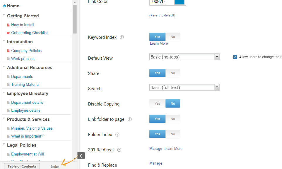 Search Index