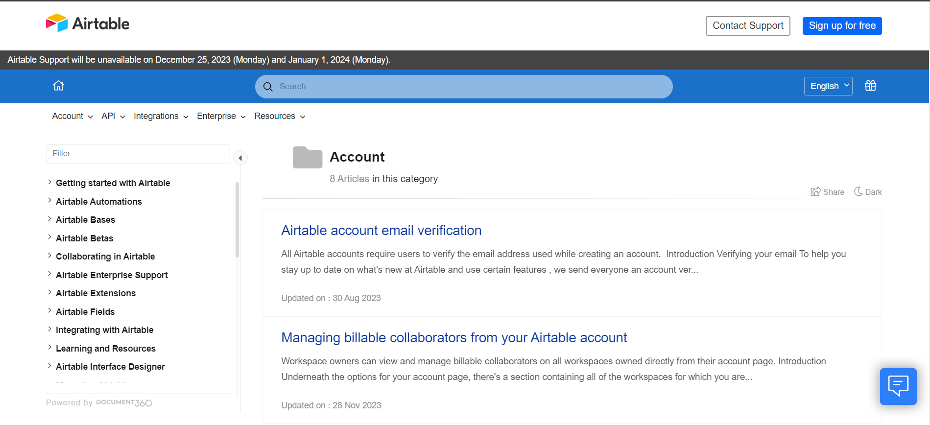 Airtable free manual creator
