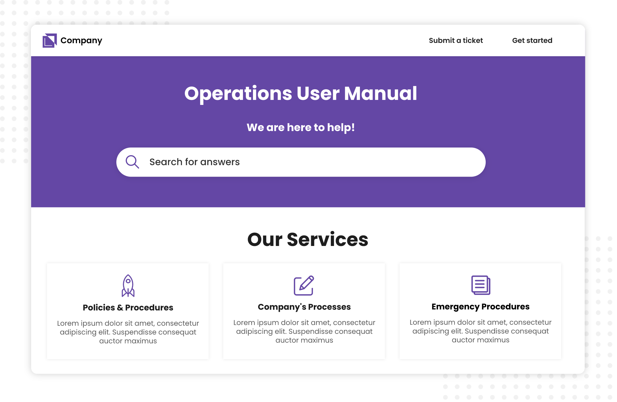 Operations User Manual Template