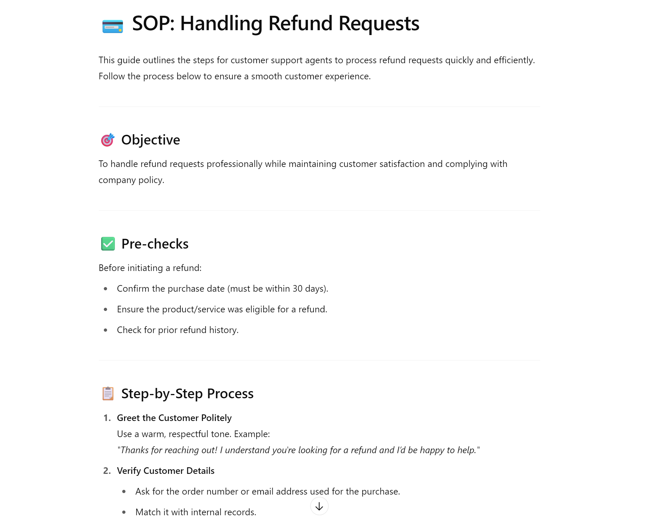 Prompt to create SOP manual 01