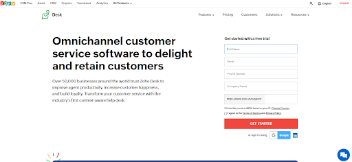 Zoho Desk is a robust best customer service platform that is considered a highly reliable alternative to ServiceNow