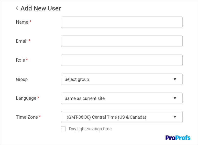 user setting